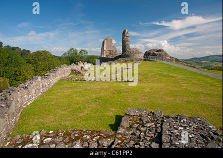 Il XIII secolo il castello di Montgomery rovine, Castle Hill, Powys, metà del Galles, Regno Unito. SCO 7625 Foto Stock