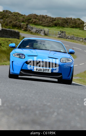 2011 la Jaguar XK RS in blu francese Foto Stock