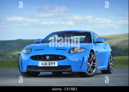 2011 la Jaguar XK RS in blu francese Foto Stock