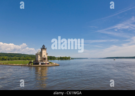 Rondout storico Creek o Kingston Faro sul fiume Hudson nello Stato di New York Foto Stock