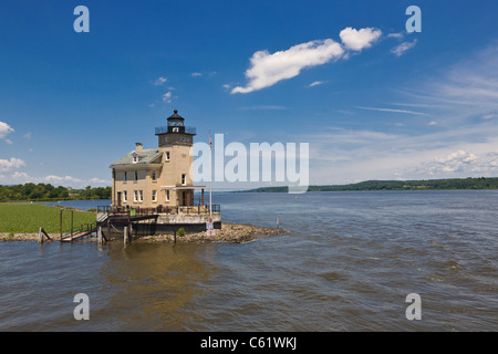 Rondout storico Creek o Kingston Faro sul fiume Hudson nello Stato di New York Foto Stock