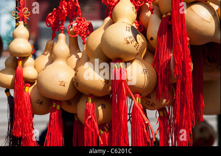 Novità zucche cinese su un mercato in stallo Guwenhua Jie antica cultura Street, Tianjin, Cina Foto Stock