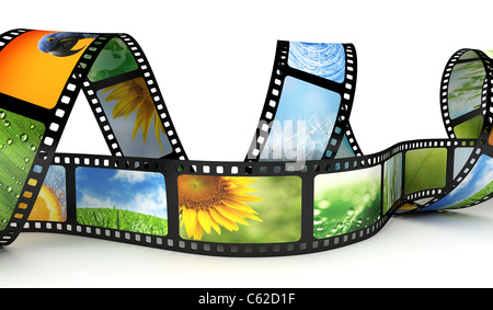 Film con immagini Foto Stock