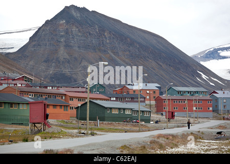 Immagine mostra Longyearbyen, il più grande insediamento dell arcipelago delle Svalbard, Norvegia. Foto:Jeff Gilbert Foto Stock