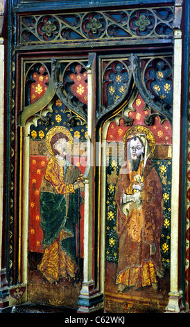 Cawston, Norfolk. Rood screen, San Giacomo il Minore San Bartolomeo san santi chiesa inglese chiese interni interni Foto Stock