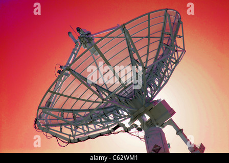 Le comunicazioni via satellite e antenna di telemetria alla Cape Canaveral Air Force Space e del Missile Museum, Florida, Stati Uniti d'America Foto Stock