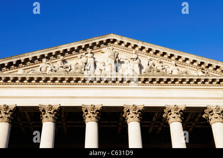 Il Fitzwilliam Museum facciata Dettaglio, Trumpington Street, Cambridge, Inghilterra, Regno Unito Foto Stock