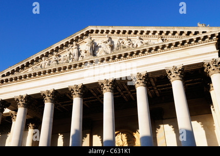 Il Fitzwilliam Museum facciata Dettaglio, Trumpington Street, Cambridge, Inghilterra, Regno Unito Foto Stock