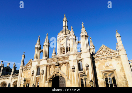 King's College Gatehouse, Cambridge, Inghilterra, Regno Unito Foto Stock