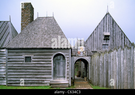 Annapolis Royal Nova Scotia, Canada - Port-Royal Sito Storico Nazionale del Canada (una ricostruzione di una dimora francese) Foto Stock