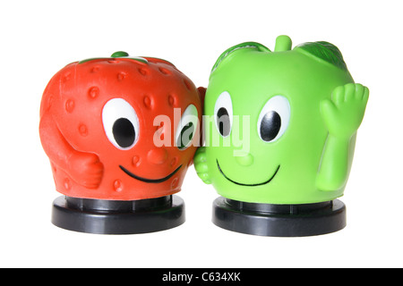 Apple e figurine di fragola Foto Stock