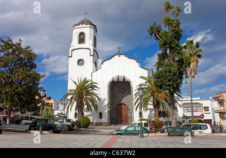 Chiesa iglesia Nuestra Senora de Montserrat presso il Plaza de monterrat, los salse, la palma isole canarie Spagna, Europa Foto Stock