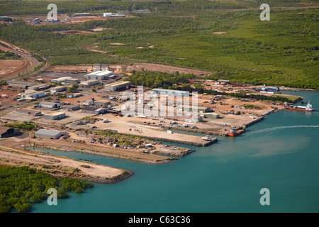 Braccio Est Area Industriale e Hudson Creek, Darwin, Territorio del Nord, l'Australia - aerial Foto Stock