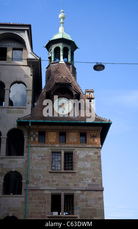 Clocktower a Place du Molard a Ginevra Foto Stock