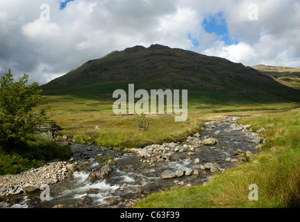 Il fiume Duddon - e Ulpha caduto - a Cockley Beck, Parco Nazionale del Distretto dei Laghi, Cumbria, England Regno Unito Foto Stock