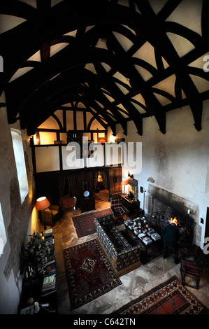 La Grande Hall a Cothay Manor vicino a Wellington, Somerset REGNO UNITO Foto Stock