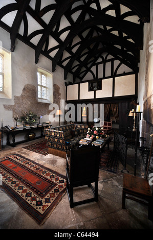 La Grande Hall a Cothay Manor vicino a Wellington, Somerset REGNO UNITO Foto Stock