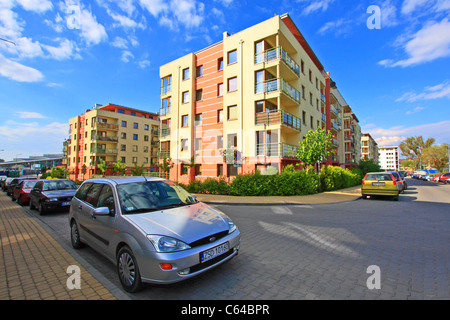 Nuovo complesso residenziale in Cracovia, Ruczaj, Polonia Foto Stock