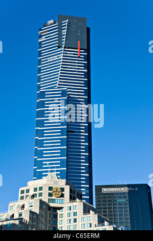 Langham Hotel, PWC e Eureka Tower edifici di Southbank Melbourne Victoria Australia Foto Stock