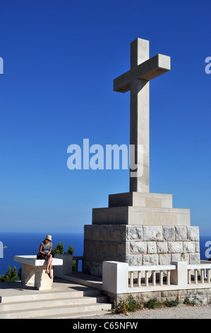 Memoriale di guerra sul monte Srd Dubrovnik Croazia Foto Stock