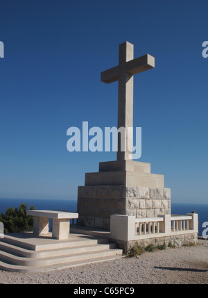 Memoriale di guerra sul monte Srd Dubrovnik Croazia Foto Stock