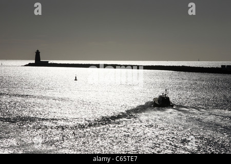 Faro di Poolbeg Dublin Foto Stock