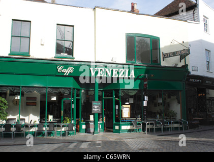 Caffe Venezia Palace Street Canterbury Kent Foto Stock