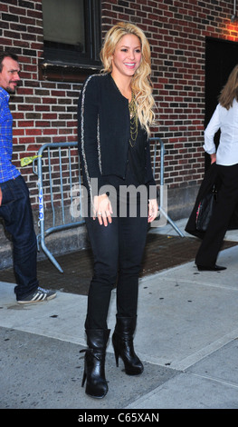 Shakira a talk show aspetto per il Late Show con David Letterman - gio, Ed Sullivan Theater di New York, NY Settembre 23, 2010. Foto di: Gregorio T. Binuya/Everett Collection Foto Stock