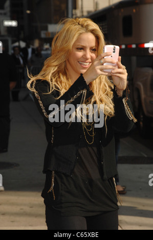 Shakira a talk show aspetto per il Late Show con David Letterman - gio, Ed Sullivan Theater di New York, NY Settembre 23, 2010. Foto di: William D. Bird/Everett Collection Foto Stock