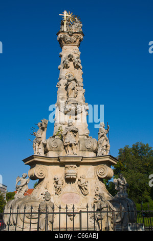 Statua della Santa Trinità (1742) in centrale Belvaros Kecskemet Ungheria Europa Foto Stock