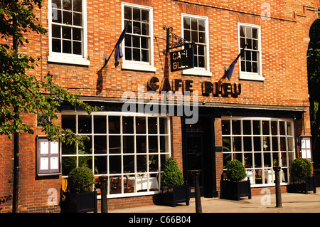 Cafe Bleu .Newark-on-Trent Nottinghamshire. Foto Stock