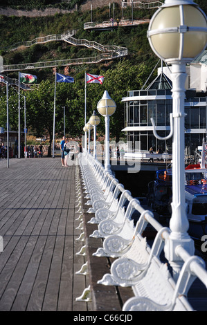 Torquay Pier, Torquay, Tor Bay, Devon, Inghilterra, Regno Unito Foto Stock