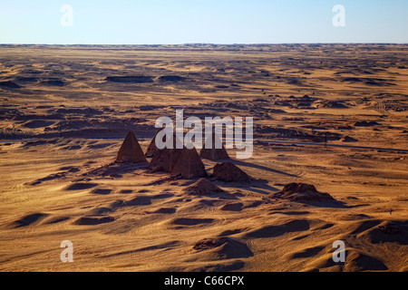 Gebel Barkal piramidi, Sudan settentrionale, Africa (Patrimonio Mondiale UNESCO) Foto Stock