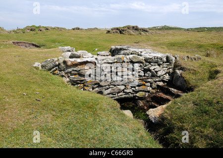 Scale che portano a St Gwenfaen della Santa ben Rhoscolyn Anglesey Ynys Mon Gwynedd in Galles Cymru REGNO UNITO GB Foto Stock