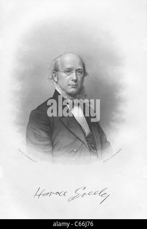 Horace Greeley (1811-1872) Foto Stock