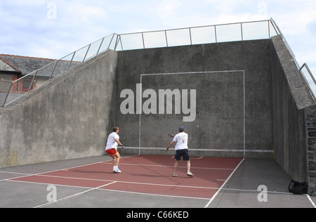 Campo di pallacanestro in Galles del Sud Foto Stock