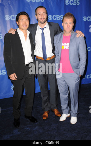 Daniel Dae Kim, Alex O'Loughlin, Scott Caan presso gli arrivi per CBS iniziali di presentazione per l'autunno 2011, la tenda al Lincoln Center, Foto Stock