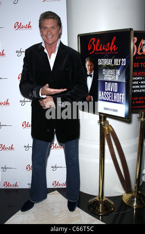 David Hasselhoff di presenze per David Hasselhoff festa di compleanno, Blush Nightclub a Wynn Casino e Resort di Las Vegas, Las Vegas NV, luglio 23, 2011. Foto di: MORA/Everett Collection Foto Stock