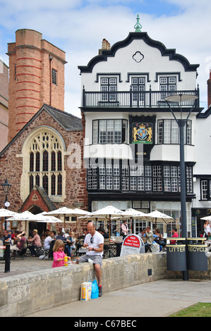 Xvi secolo Mol's Coffee House, Cattedrale vicino, Exeter Devon, Inghilterra, Regno Unito Foto Stock