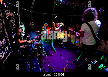 Benicassim, FIB Luglio 2011 - Festival Internazionale della Musica - I Dandies performing live sabato 16 Foto Stock