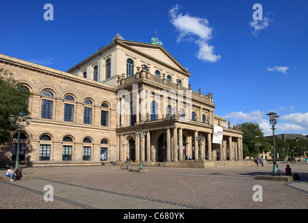 La Opera House di Hannover, Germania. Foto Stock