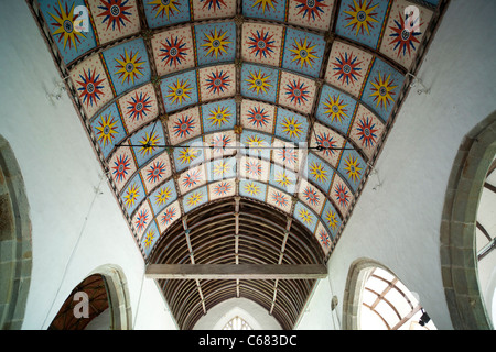 Interno della St Nectan la chiesa vicino Hartland in North Devon Regno Unito Foto Stock