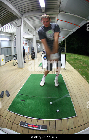Guida notturna pratica a Takapuna Campo da golf. Auckland, Isola del nord, Nuova Zelanda, Australasia Foto Stock