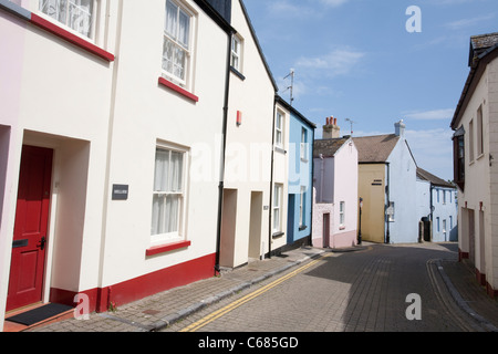 Tenby, murata cittadina balneare in Pembrokeshire, Carmarthen Bay, South West Wales. Foto:Jeff Gilbert Foto Stock