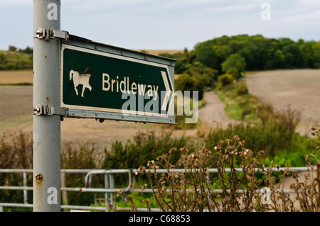 Segno di un paese bridleway Foto Stock