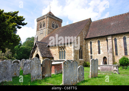 Chiesa di Santa Maria, il verde, Chiddingfold, Surrey, England, Regno Unito Foto Stock