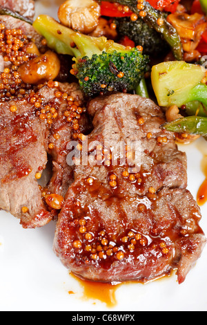 Di carne con verdure Foto Stock