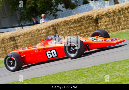 1968 Lotus-Pratt & Whitney 56 "TP" speciale con driver Parnelli Jones al 2011 Goodwood Festival of Speed, Sussex, Regno Unito. Foto Stock