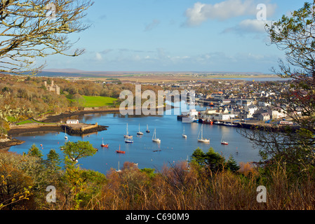 Stornoway porto dell'isola di Lewis nelle Western Isles della Scozia Foto Stock