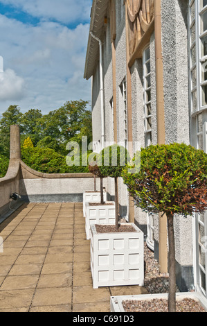 Terrazzo sala musica House per un amante dell'arte Bellahouston Park Città di Glasgow Scozia Scotland Foto Stock